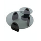 Mesa de Centro Moderna Redonda Vidrio Opaco-Madera Set 2 piezas Munich