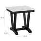 Set Mesa de Centro + Mesa Lateral Mármol Blanco