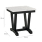 Berger Reclinable Moderno Matheus + Mesa Lateral Moderna Mármol Blanca