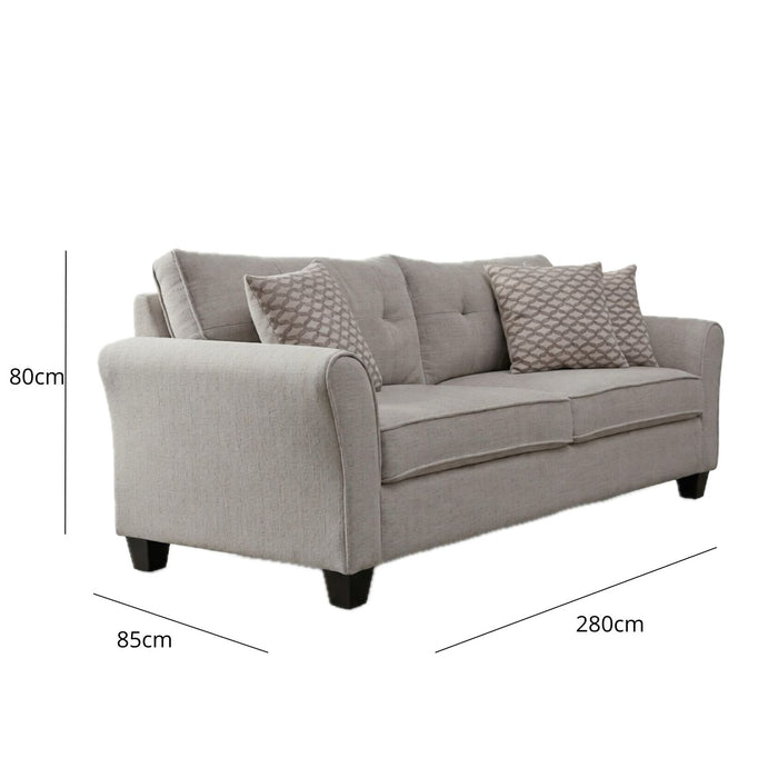 Sofá Moderno Elegante Charlotte 3 Cuerpos