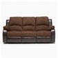Sofá 3 Cuerpos Reclinable - Moderno Thompson Pu + Microfibra