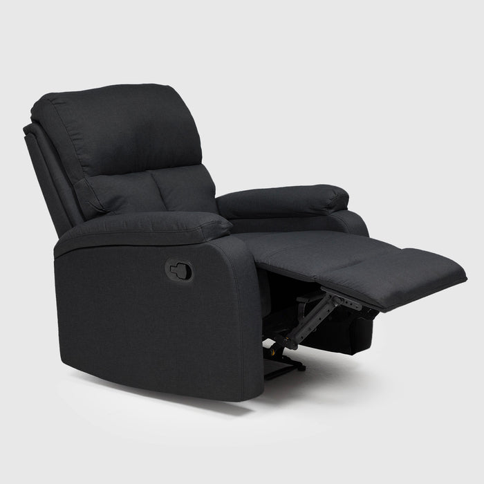 Sillón Lino Negro - Reclinable Moderno Matheus