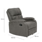 Living Reclinable 3 Cuerpos - Matheus Café 1 Sofá 3 Cuerpos + 2 Bergers