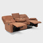 Living Reclinable 3 Cuerpos - Matheus Café 1 Sofá 3 Cuerpos + 2 Bergers