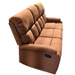 Living Reclinable 3 Cuerpos - Matheus Café 1 Sofá 3 Cuerpos + 2 Bergers