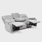 Living Reclinable 3 Cuerpos - Matheus Gris 1 Sofá 3 Cuerpos + 2 Bergers