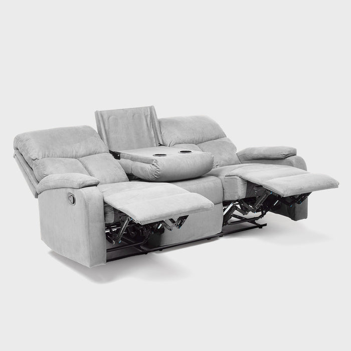 Sofá Gris 3 Cuerpos - Reclinable Moderno Matheus