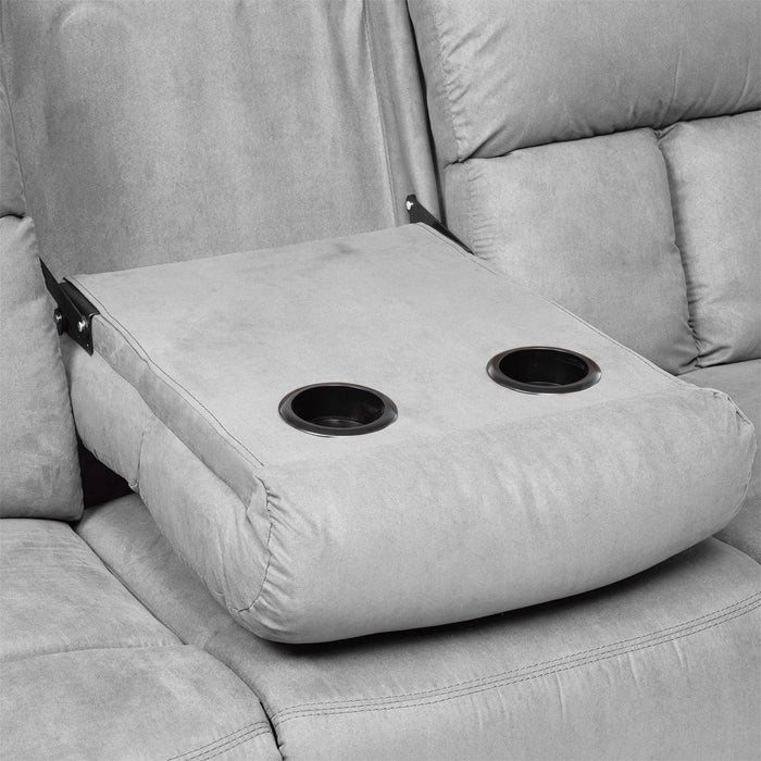 Sofá Gris 3 Cuerpos - Reclinable Moderno Matheus