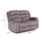 Sofá 2 Cuerpos Reclinable Moderno Café New Martell