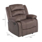 Living Sofá 3 Cuerpos Reclinable + Sofá 2 Cuerpos Reclinable + Berger 1 Cuerpo Reclinable Moderno New Martell Café