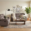 Living Sofá 3 Cuerpos Reclinable + Sofá 2 Cuerpos Reclinable Moderno New Martell Café