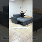 Sofá Cama 2 Cuerpos Gris Moderno New Dallas