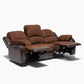 Sofá 3 Cuerpos Reclinable - Moderno Thompson Pu + Microfibra