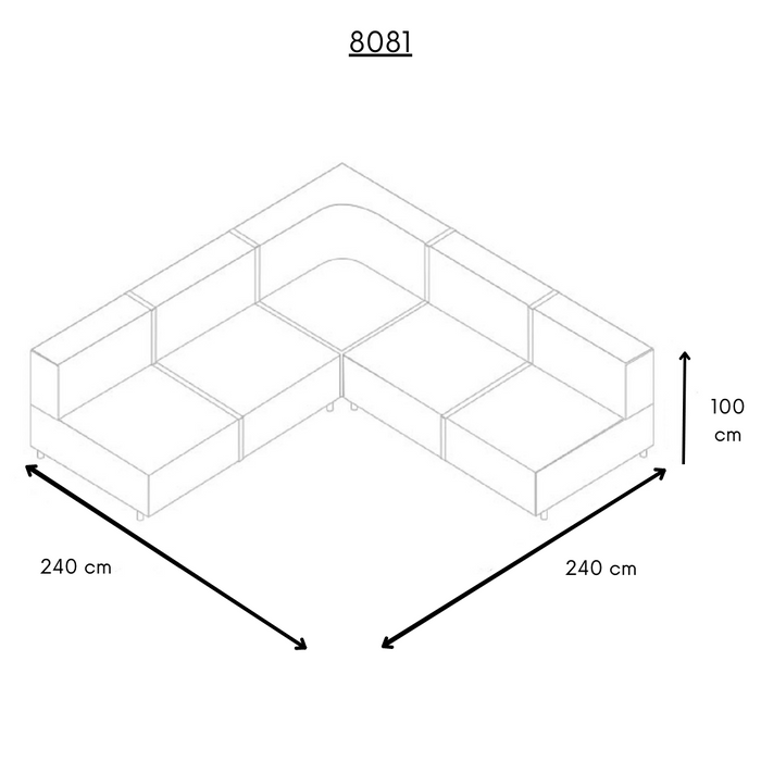 Sofa Seccional Para Living Arizona Sin Consola