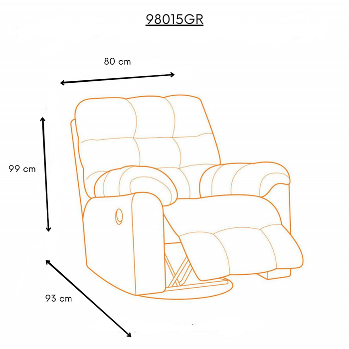 Reclinable Gris de Lino - Berger Moderno
