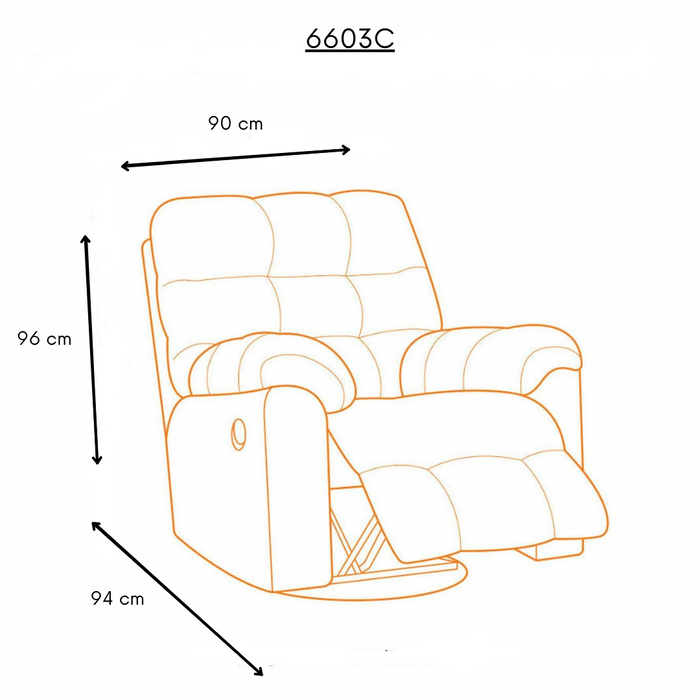 Berger Reclinable + Mecedora Giratoria PU Clint