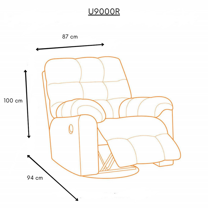 Berger Reclinable 1 cuerpo - Moderno Thompson Pu