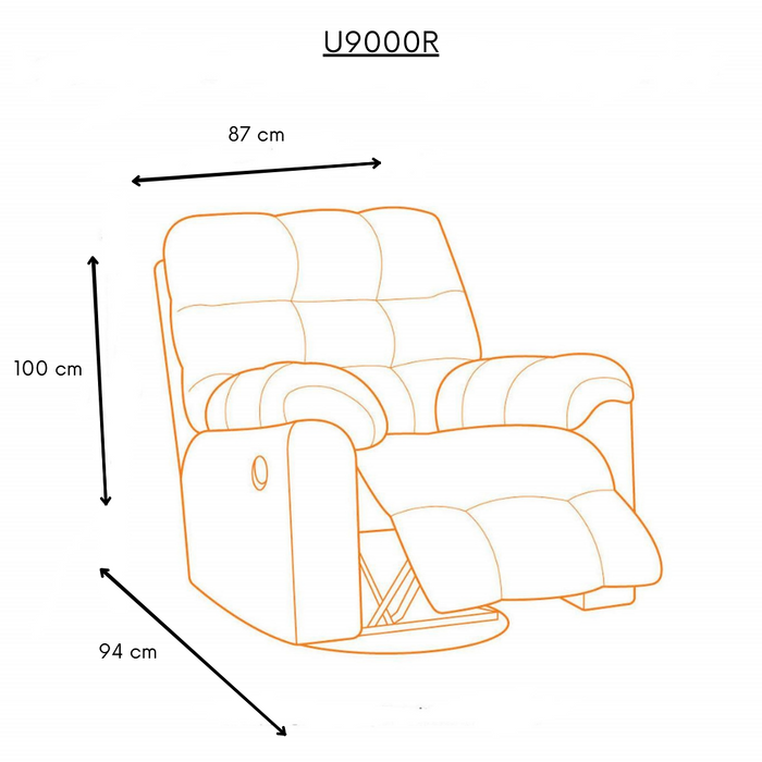 Berger Reclinable Moderno Thompson Pu y Microfibra