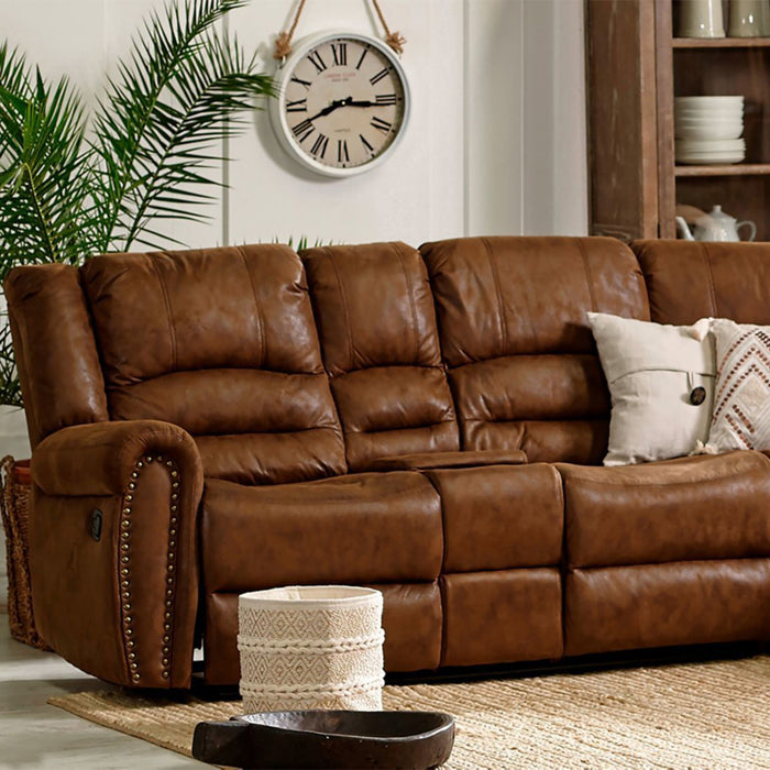Sofá Seccional Reclinable Moderno 5 Cuerpos + Consola Castle