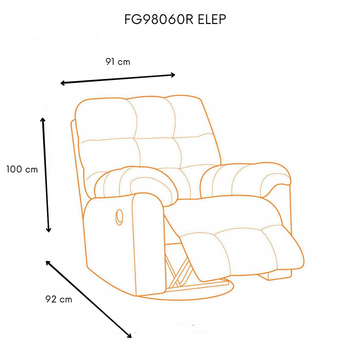 Berger Reclinable 1 Cuerpo - Moderno Martell Terciopelo Elephant