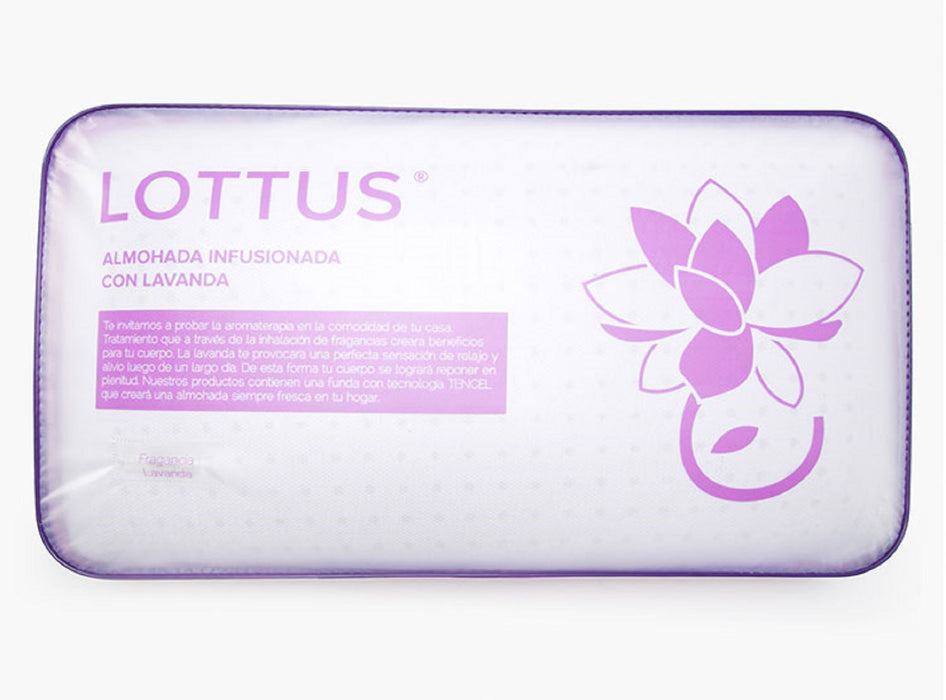 Almohada Gel Memory Foam Infucionada Con Lavanda Lottus